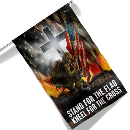 Veteran Flag Stand For The Flag Kneel For The Cross Veterans Day Flag MLN3970F