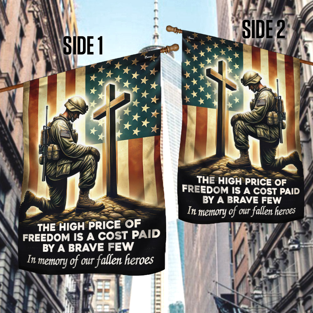 Memorial Day FLAGWIX Veteran Kneeling The Cross Flag The High Price Of Freedom In Memory Of Our Fallen Heroes MLN2740F