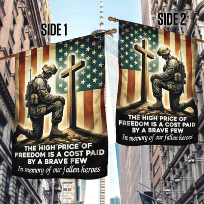 Memorial Day FLAGWIX Veteran Kneeling The Cross Flag The High Price Of Freedom In Memory Of Our Fallen Heroes MLN2740F