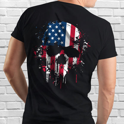 Happy 4th Of july, Patriotic American Skull, This We'll Defend U.S. Veteran T-Shirt TPT1893TS