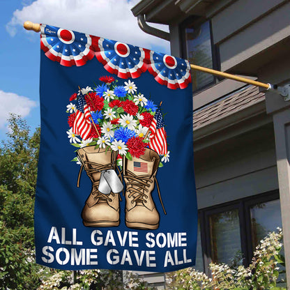 Flagwix American Flag - Memorial Day Military Boots Veteran All Gave Some Some Gave All Flag MLN2950F