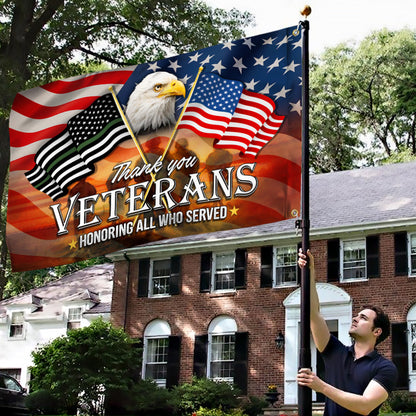Thank You Veterans, Memorial American Eagle Flag TPT66GFv1