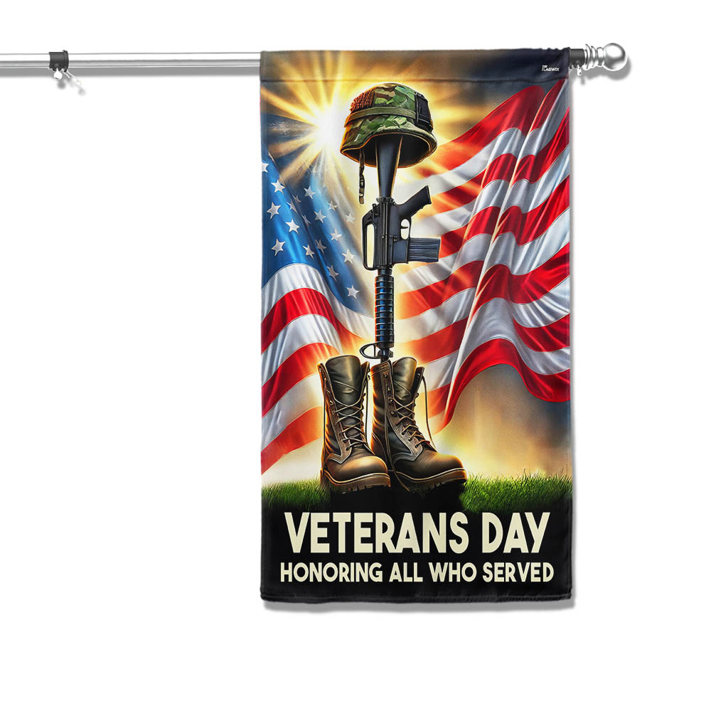 Veterans Day Honoring All Who Served Veteran Boots American Flag MLN3994F