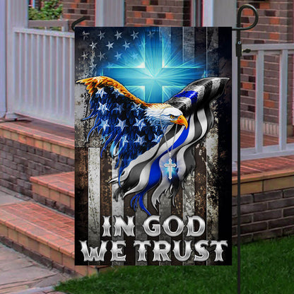 Flagwix American Flag - In God We Trust Christian Cross, American Eagle, The Thin Blue Line Flag TPT94F