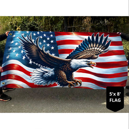Patriotic Eagle American Grommet Flag TQN2402GF