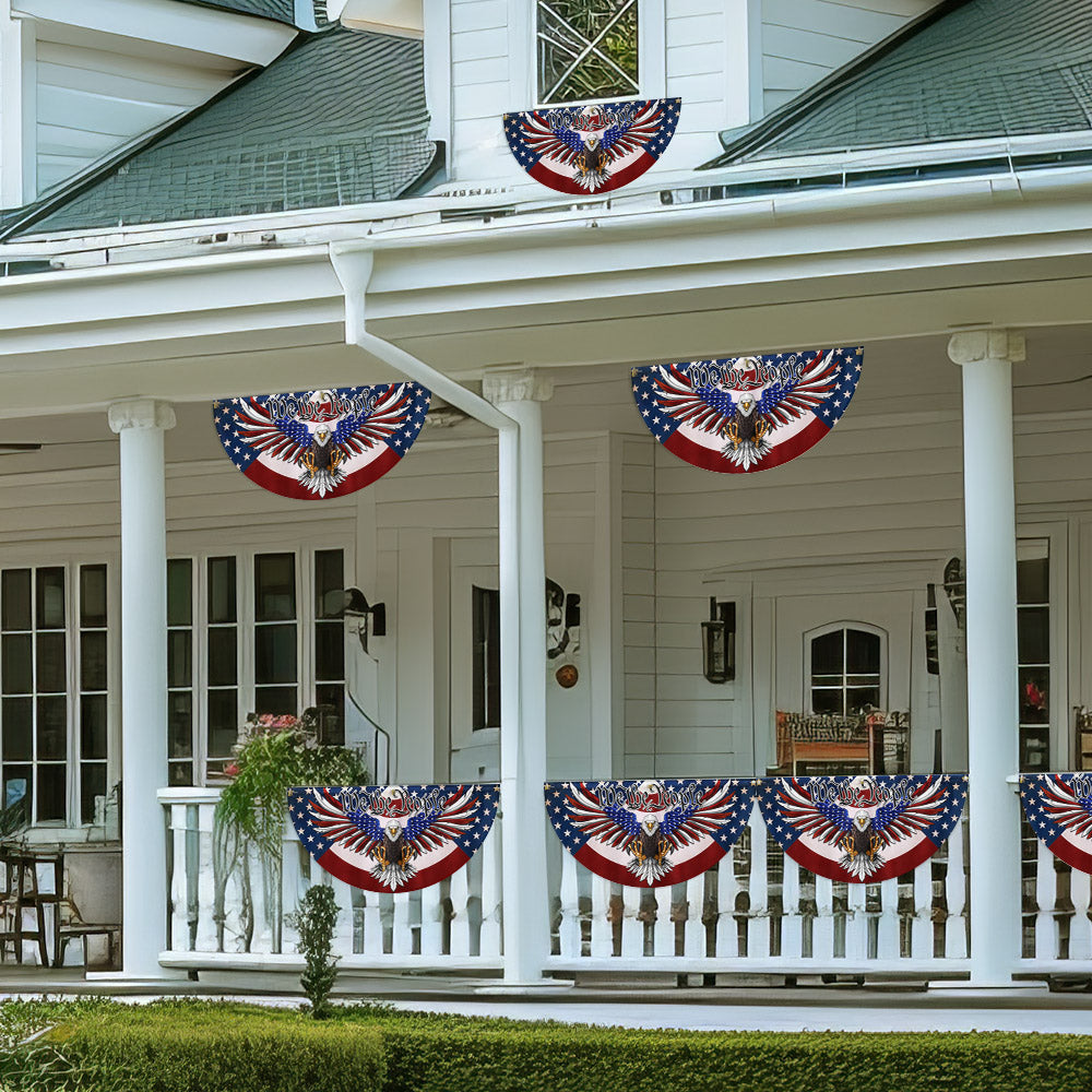 We The People Patriotic Eagle Non-Pleated Fan Flag MLN3356FL