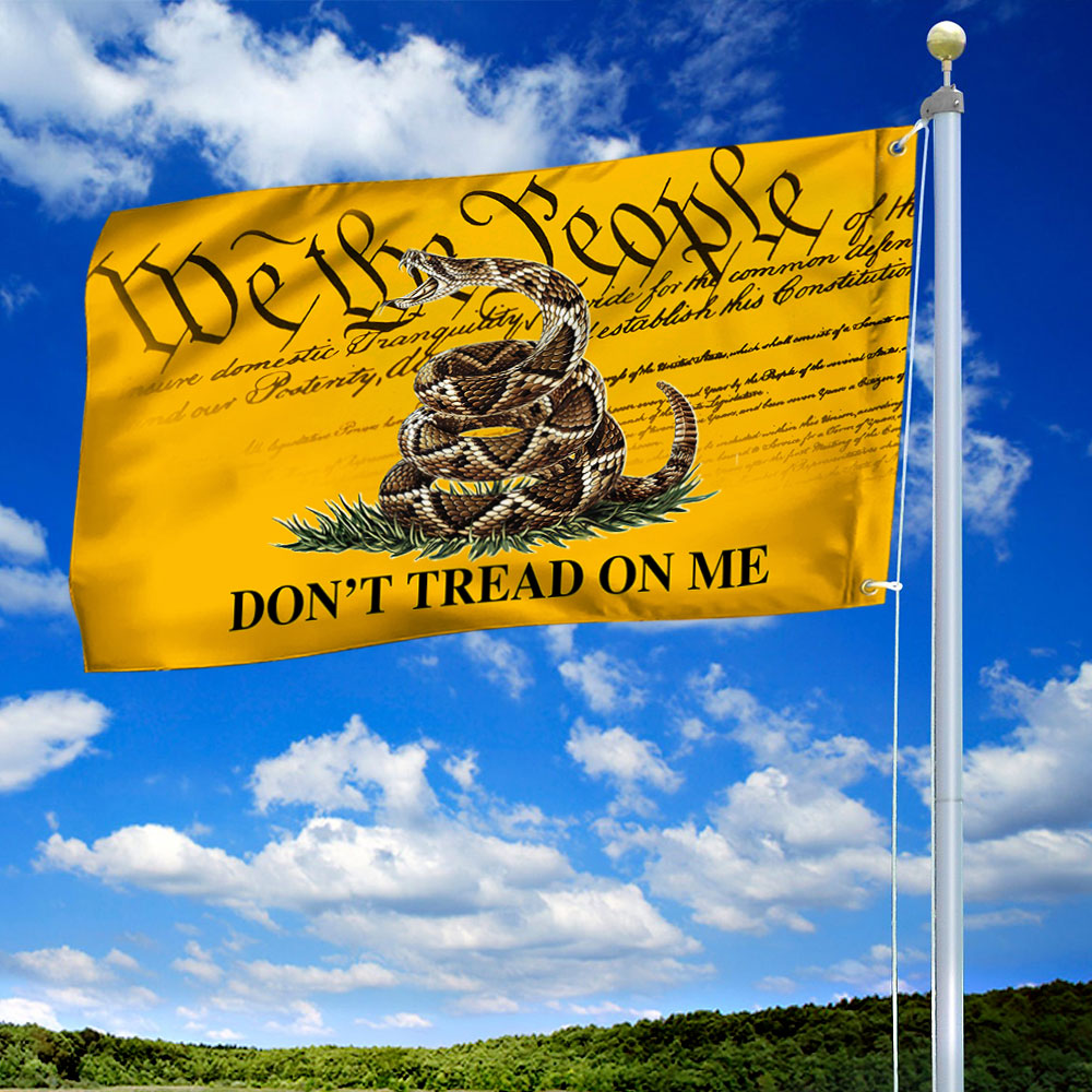 Gadsden Don't Tread On Me We The People Grommet Flag MLN382GF