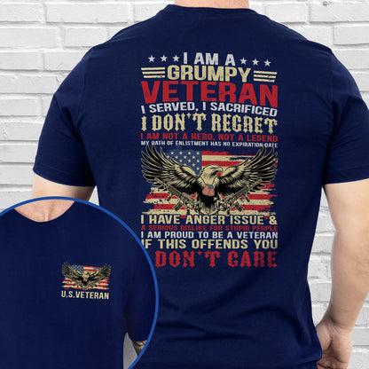 Grumpy Veteran, Proud U.S. Veteran T-Shirt TPT2337TS