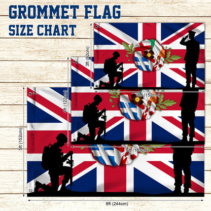 UK Armed Forces Day Veterans Grommet Flag PHB04PMN
