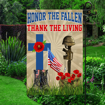 Memorial Day Veteran Day Honor The Fallen Thank The Living Flag MLN2027F