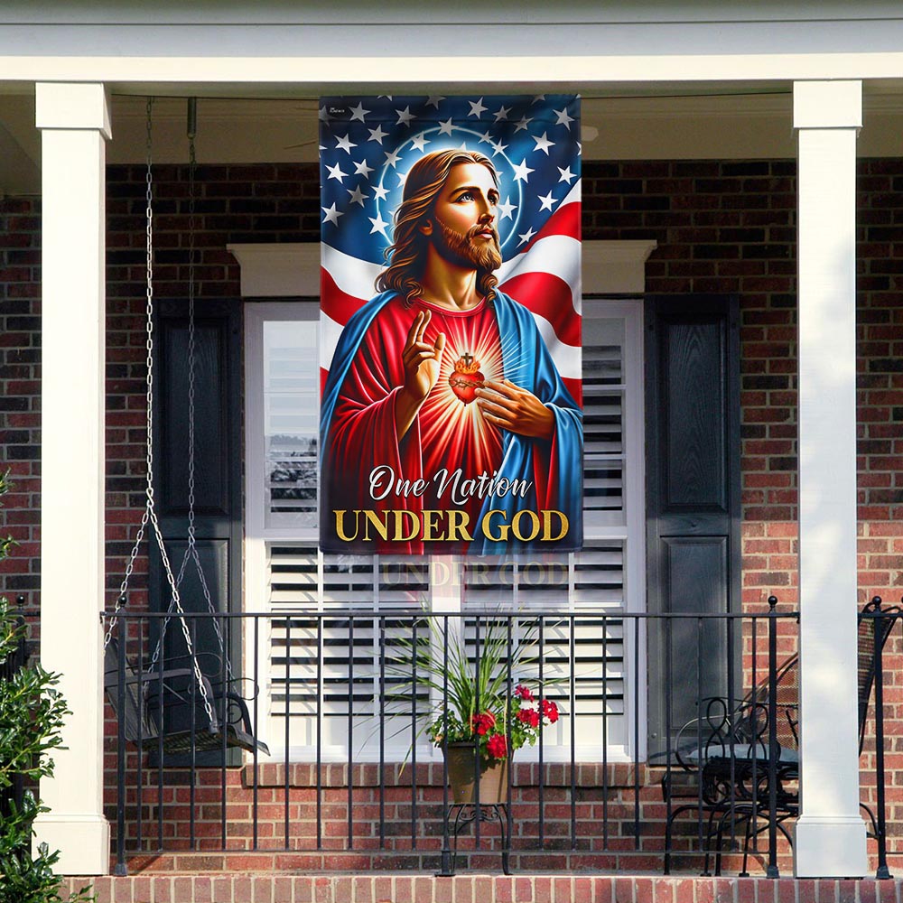 FLAGWIX  Jesus Christ American Flag One Nation Under God Flag MLN2290F