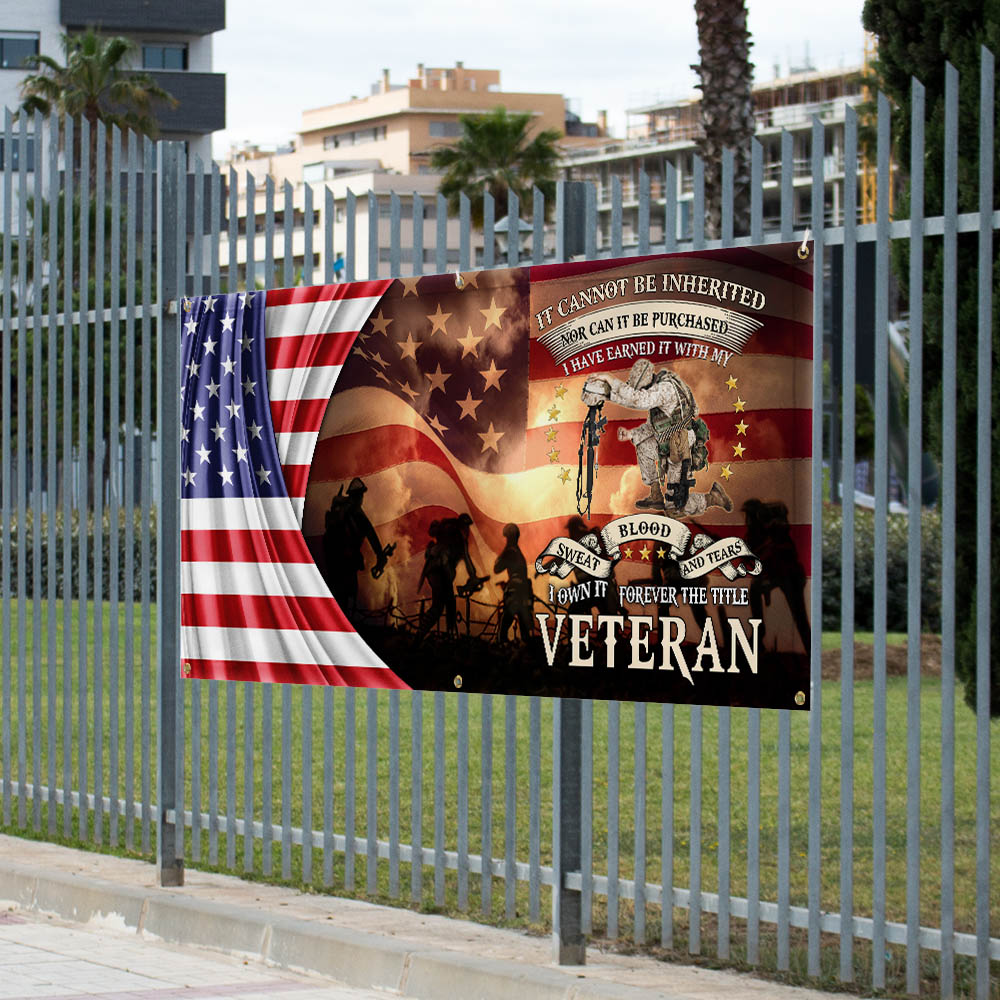 Memorial Day Veteran Memorial Forever The Title Veteran Fence Banner MLN2658FB