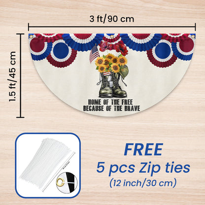 Flagwix American Flag - Memorial Day Veterans, Home Of The Free American Non-Pleated Fan Flag TPT1645FLv1