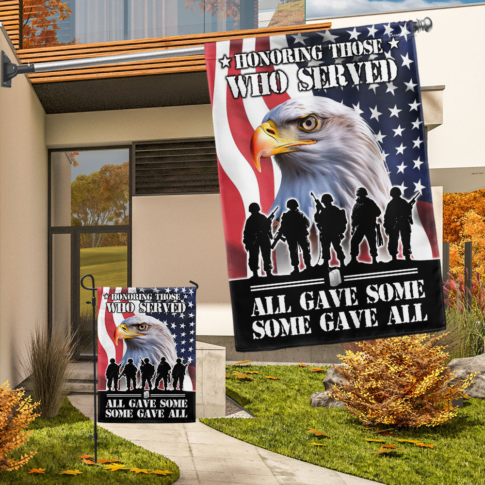 Honoring All Who Served, Veterans Day American Eagle Flag TPT1269F