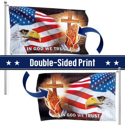 American Eagle In God We Trust Grommet Flag MBH155GF