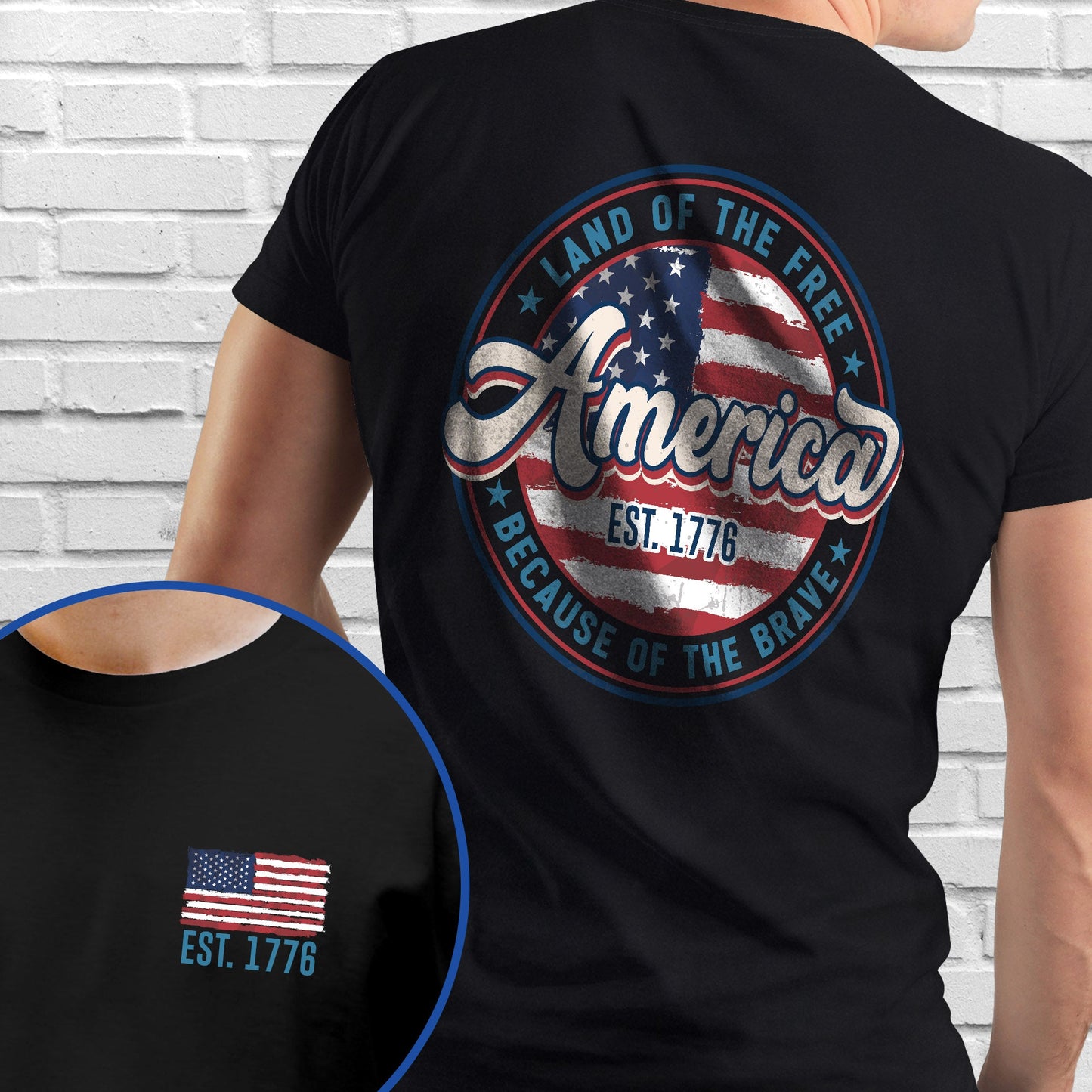 America Est. 1776 Land Of The Free Because Of The Brave T-Shirt MLN3360TS