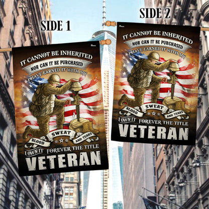 Veteran Flag Blood Sweat Tears Forever The Title Veteran MLH2081F