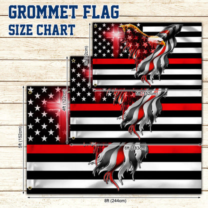 Firefighter Flag The Thin Red Line American Eagle Flag THB3482GFv2