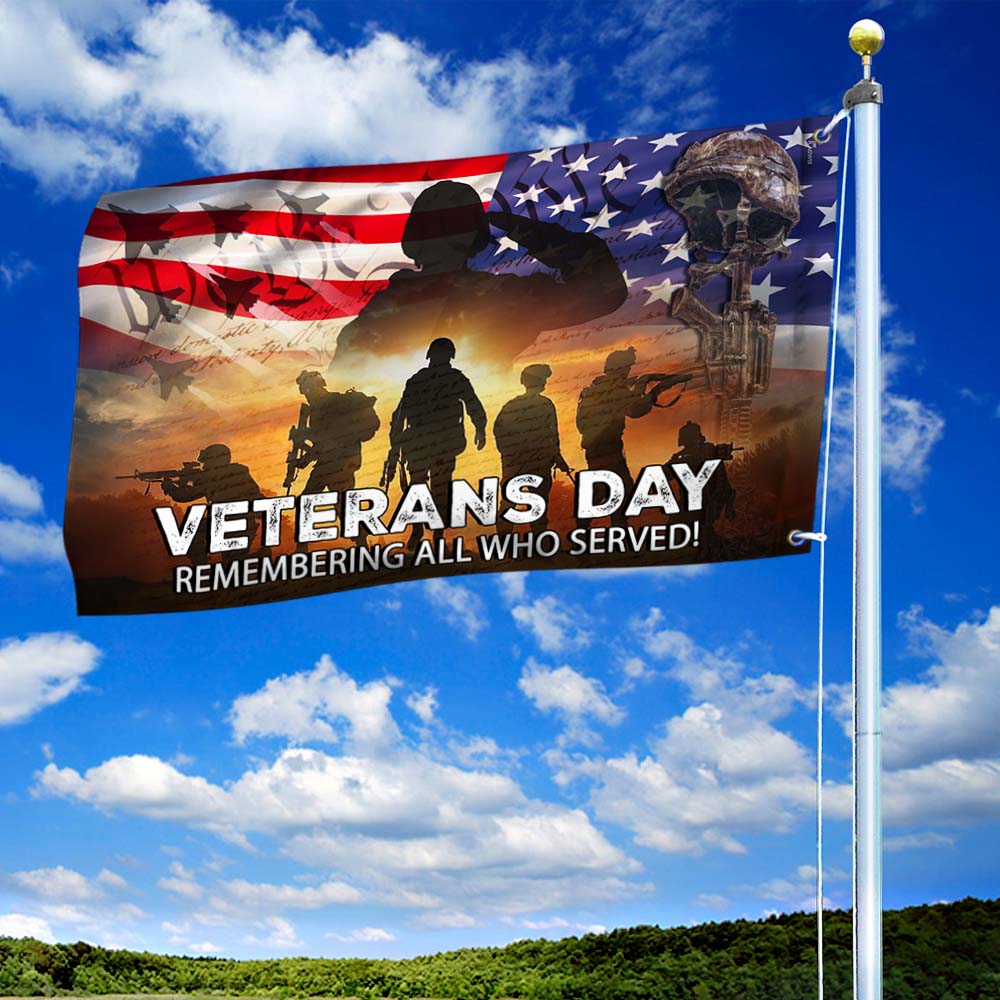 Veterans Day Remembering All Who Served, Veteran Flag TPT751GF