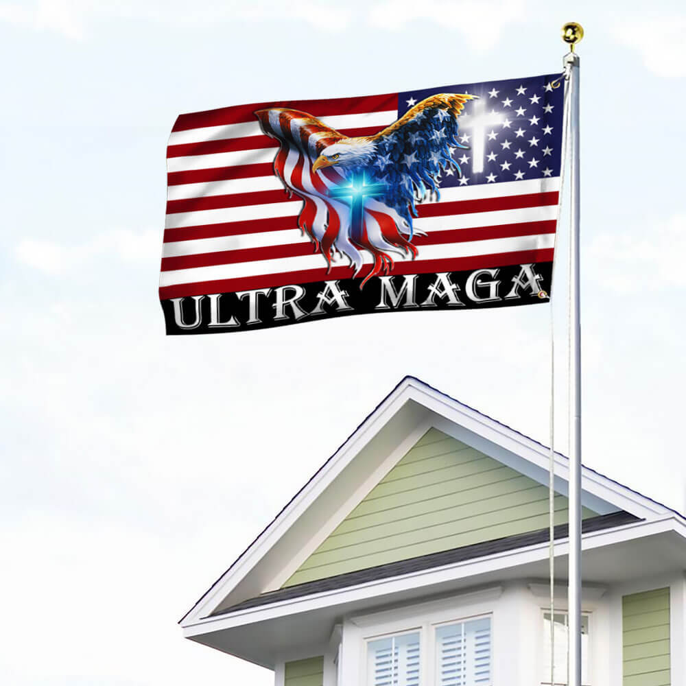 Ultra MAGA American Eagle Grommet Flag THB3602GFv7