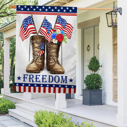Flagwix American Flag - Veteran Boots Freedom Independence Day Patriotic Flag MLN1422F