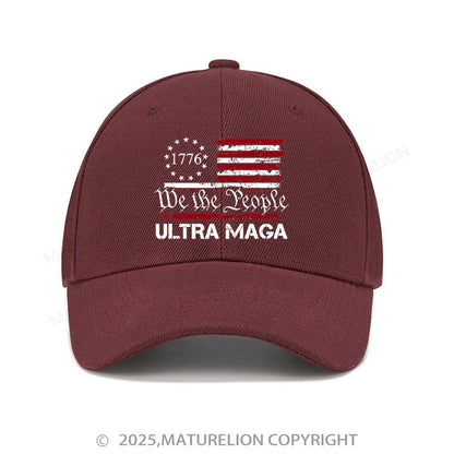 Maturelion Baseball Cap 1776 We The People American Flag Ultra Maga Cap (Free Customization)