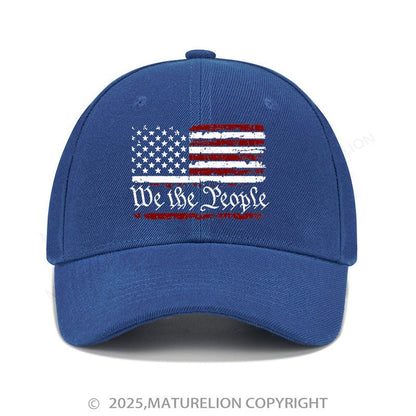 Maturelion Baseball Cap We The People American Flag Cap (Free Customization)