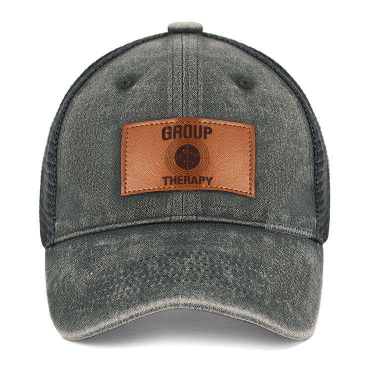 Maturelion Group Therapy Leather Patch Cap