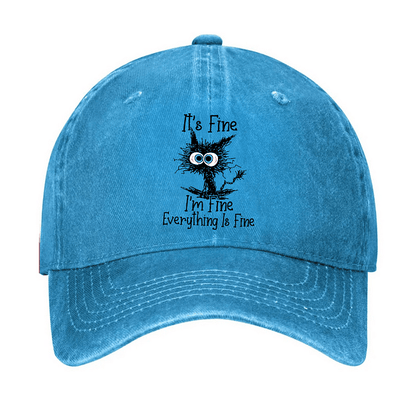 Maturelion It's Fine I'm Fine Everything Is Fine Print Cap (Free Customization)