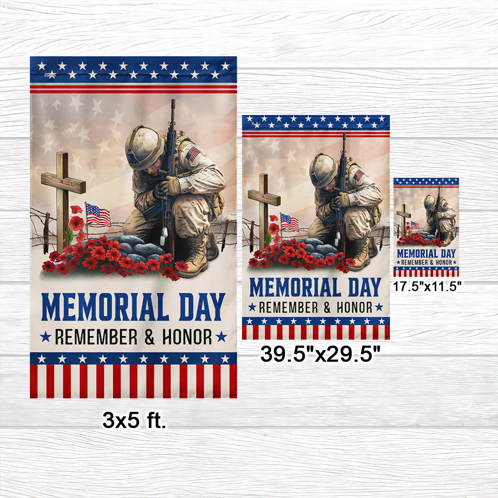 Memorial Day Veteran Remember And Honor Flag NTT12TTH