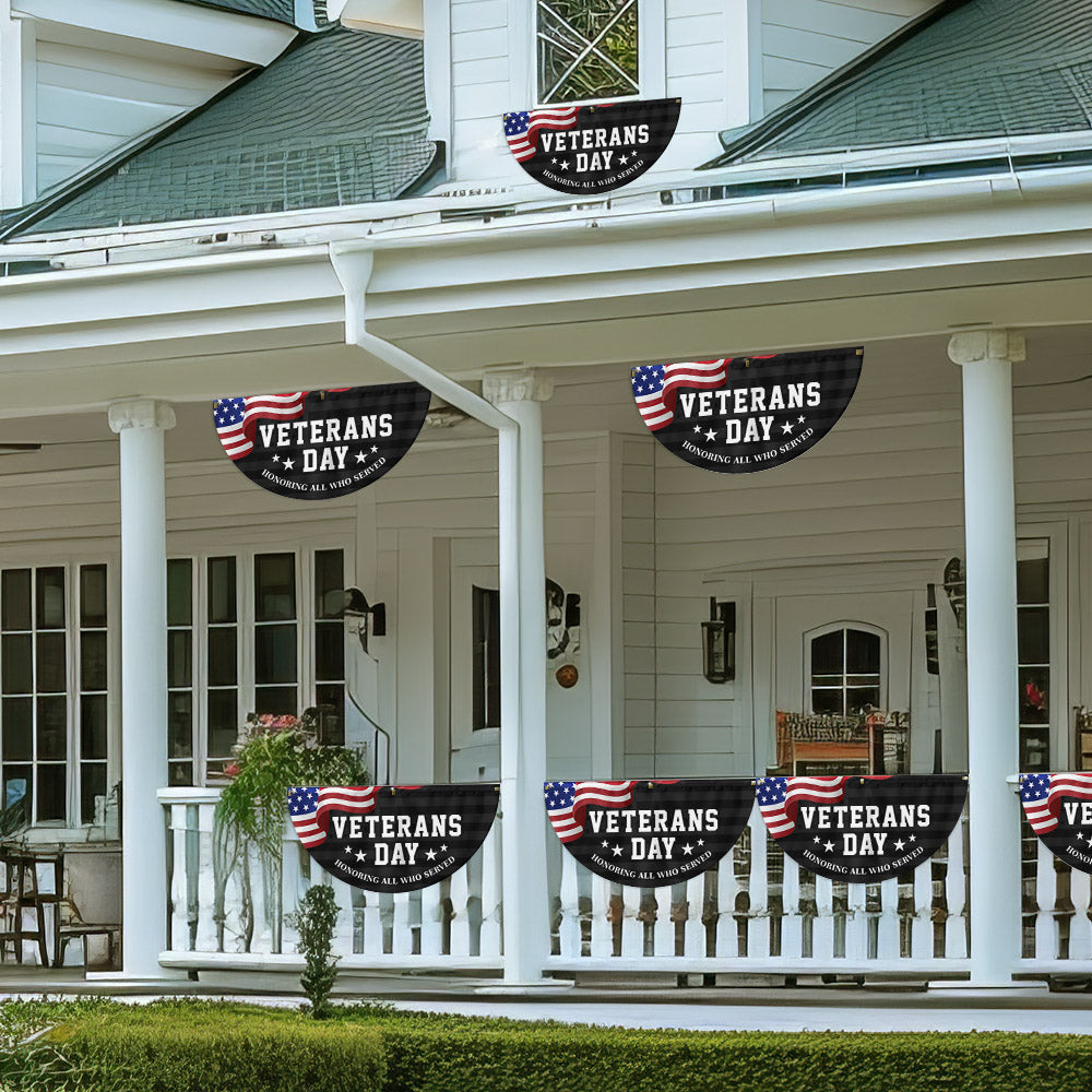 Veterans Day Honoring All Who Served Non-Pleated Fan Flag TQN3809FL