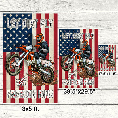 Motocross Patriotic American Flag TPT291F
