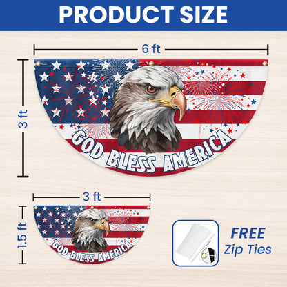 Flagwix American Flag - God Bless America Fan Flag - 4th of july Patriotic Decor LHB80PMN