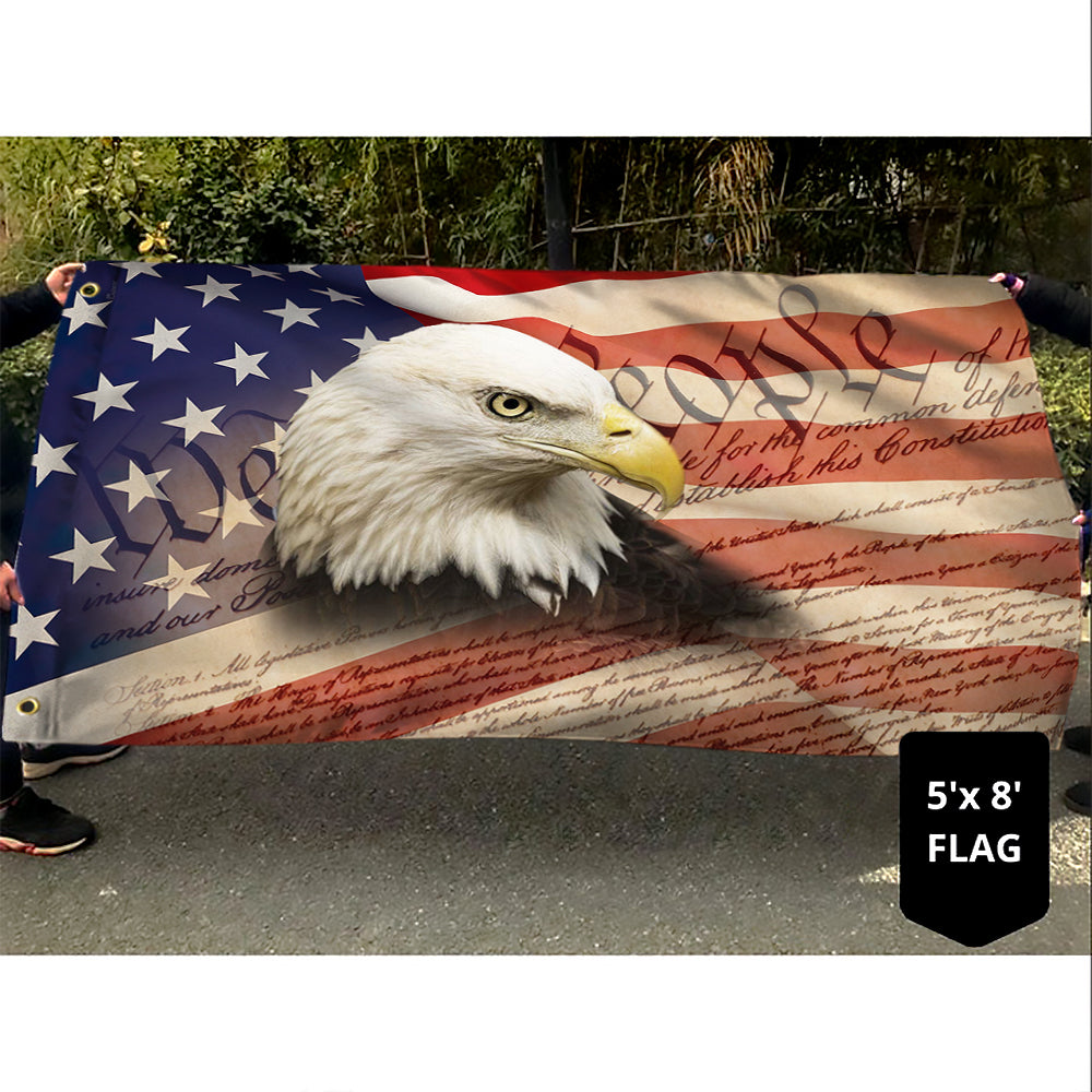 Patriot Flag We The People American Eagle Grommet Flag TRV1657GF