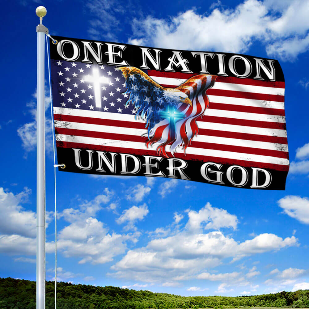 One Nation Under God American Eagle Grommet Flag THB3602GFv2