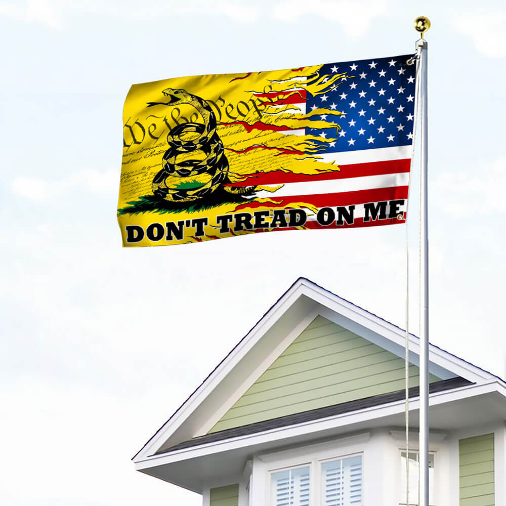 Patriotic Gadsden We The People Don't Tread On Me Grommet Flag MLN3197GF