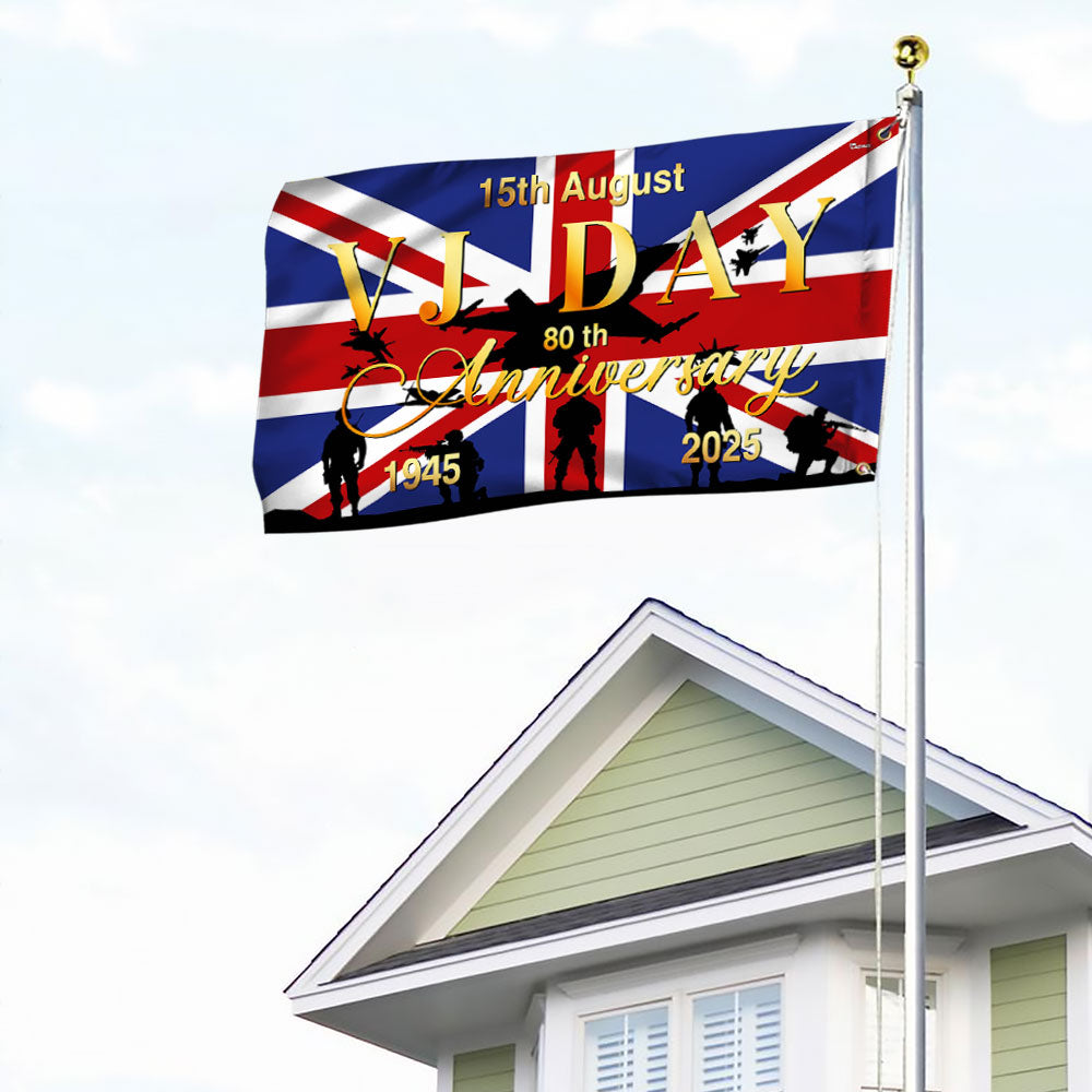 VJ Day 15th August 80th Anniversary Union Jack Grommet Flag MLN5563DNV