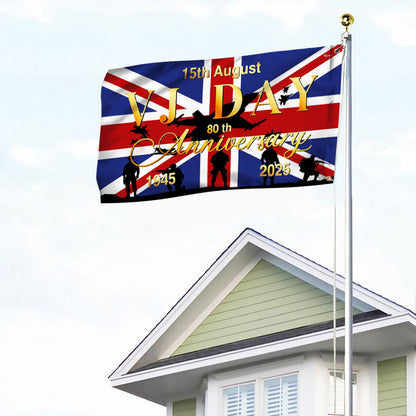VJ Day 15th August 80th Anniversary Union Jack Grommet Flag MLN5563DNV