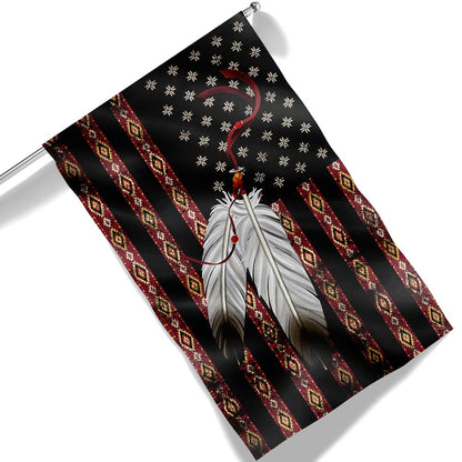Native American Eagle Feather Flag THH2489Fn