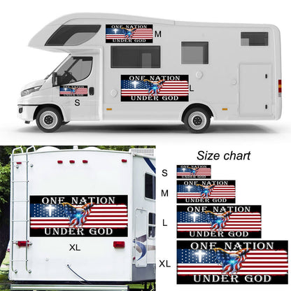 One Nation Under God. God Bless America Rv Decals Vehicle Wrap THB3602VWv2