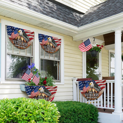 Thank You Veterans, American Eagle Memorial Day Veteran Non-Pleated Fan Flag TPT1643FL