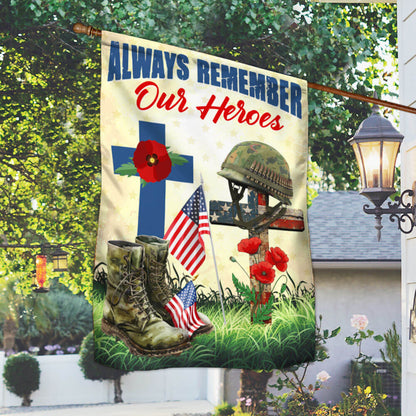 FLAGWIX Veteran Memorial Day Always Remember Our Heroes Remember Soldiers Flag MLN2776F