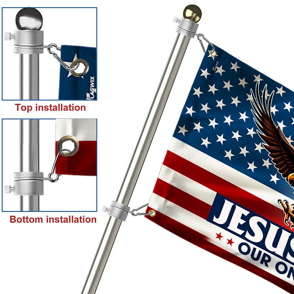 Jesus Our Hope American Eagle Grommet Flag PTL01GF
