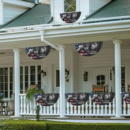 Jesus Flag One Nation Under God American Patriot Non-Pleated Fan Flag TRL06FLv5