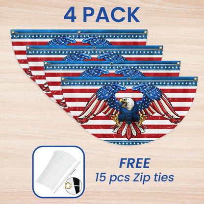 Patriotic Eagle American Non-Pleated Fan Flag MLN3392FL