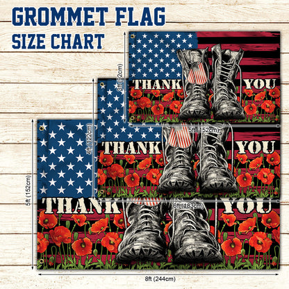 Veteran Boots Thank You Veteran Grommet Flag MLN338GF