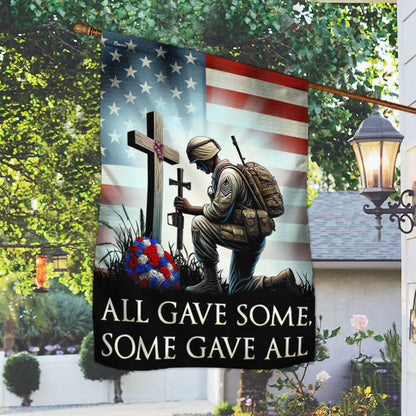 Memorial Day FLAGWIX Veteran Kneeling The Cross  American Soldier All Gave Some Some Gave All Flag MLN2720F
