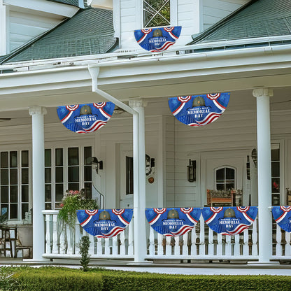 Veteran Memorial Day Non-Pleated Fan Flag MLN2721FL