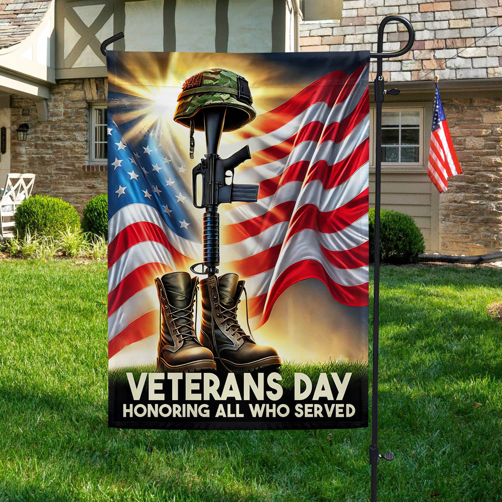 Veterans Day Honoring All Who Served Veteran Boots American Flag MLN3994F