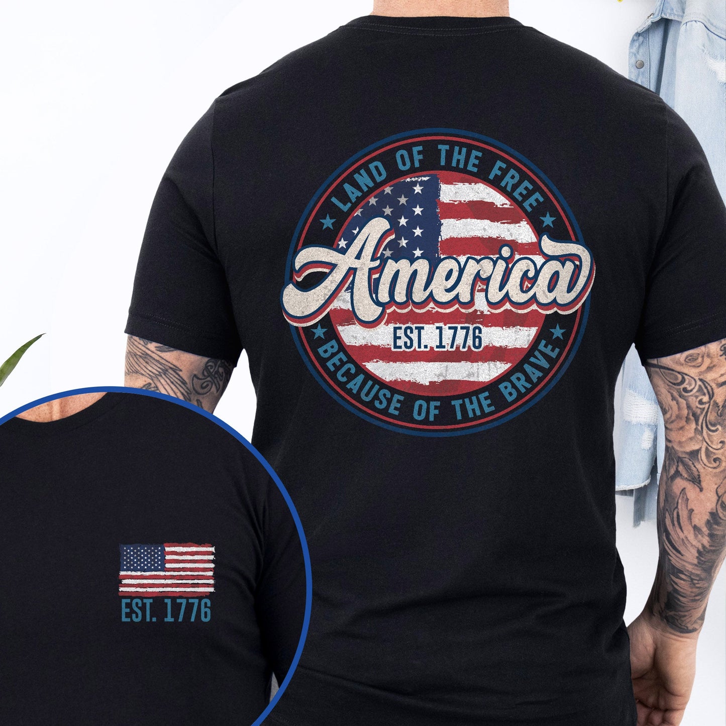 America Est. 1776 Land Of The Free Because Of The Brave T-Shirt MLN3360TS